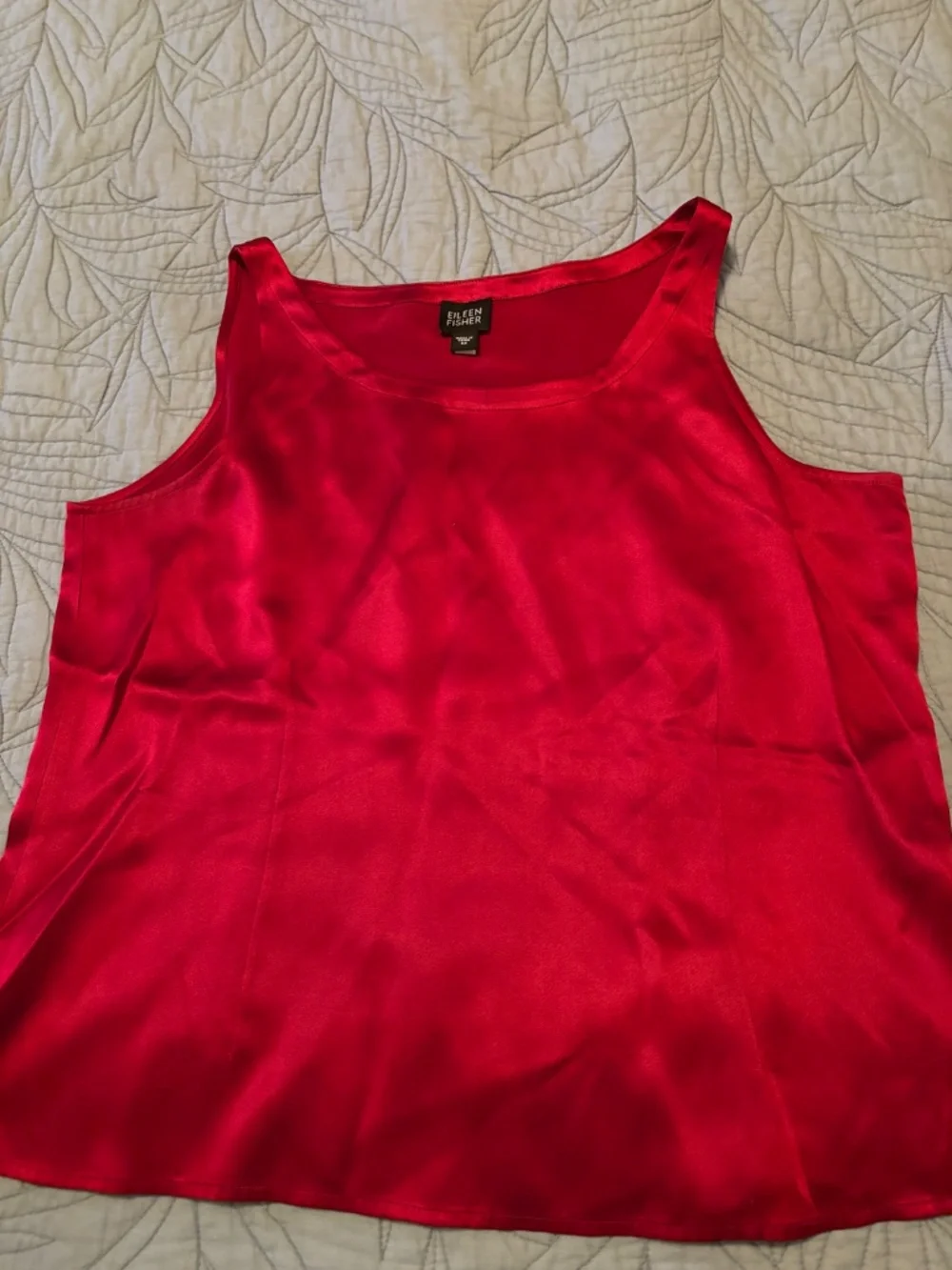 Red Silk Tank Top - Picture 3 of 5
